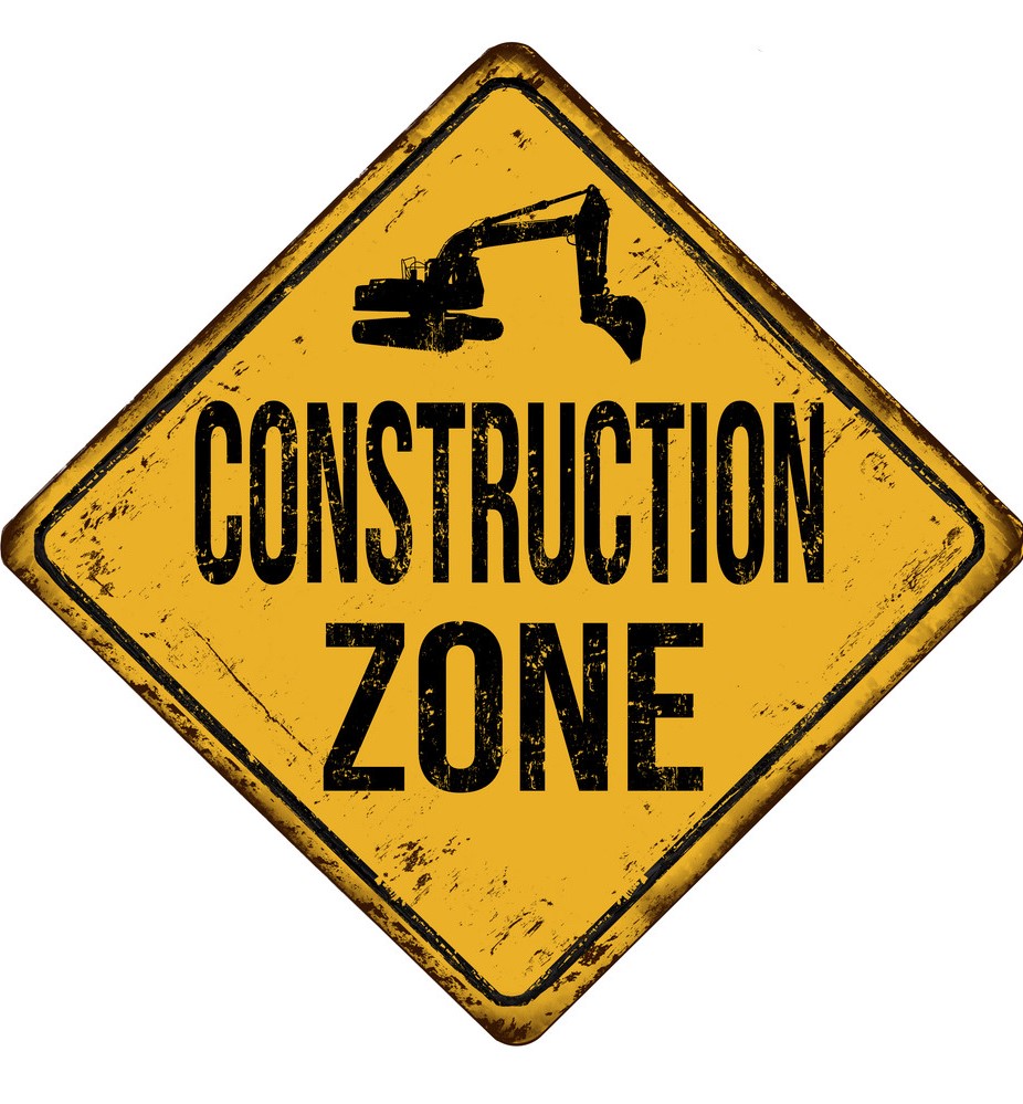 Web update-construction zone sign